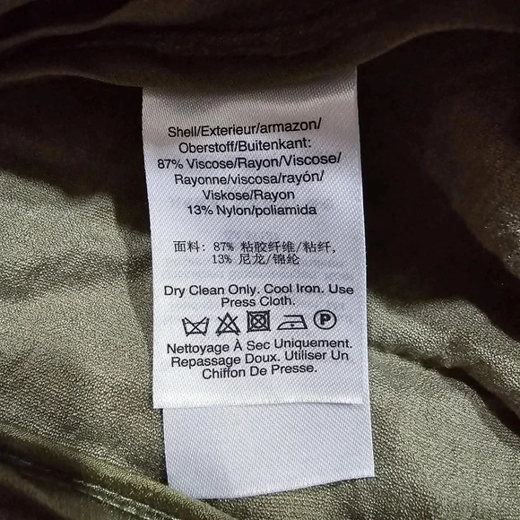 DKNY Size Small Open Front Cardigan Jacket 3/4 sleeves Olive Green - Picture 8 of 9